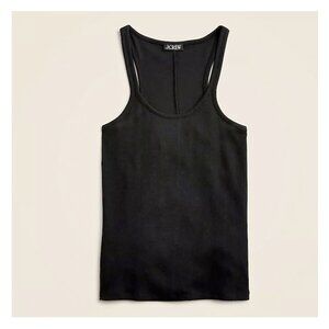 J Crew NWT Fine Rib Racerback Tank - BLACK - Sz XXS